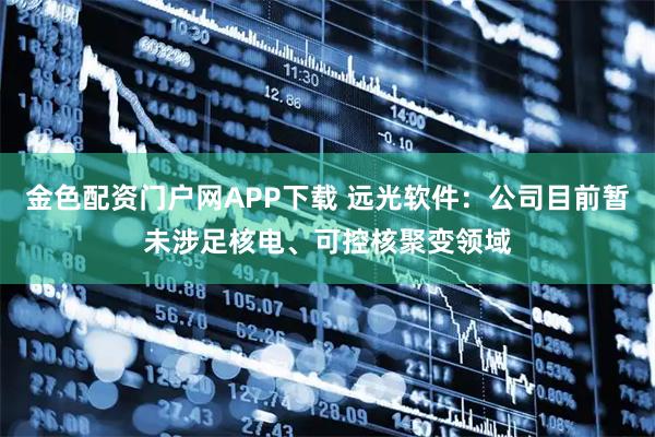 金色配资门户网APP下载 远光软件：公司目前暂未涉足核电、可控核聚变领域
