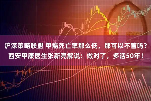 沪深策略联盟 甲癌死亡率那么低，那可以不管吗？西安甲康医生张新亮解说：做对了，多活50年！